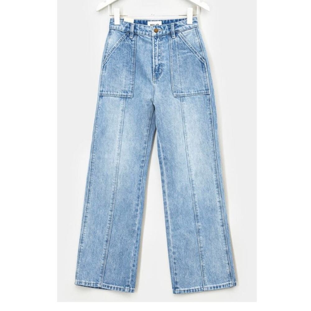 Rolla's Heidi Trade Jeans High Waist Loose Straight Denim 25 4 Utility